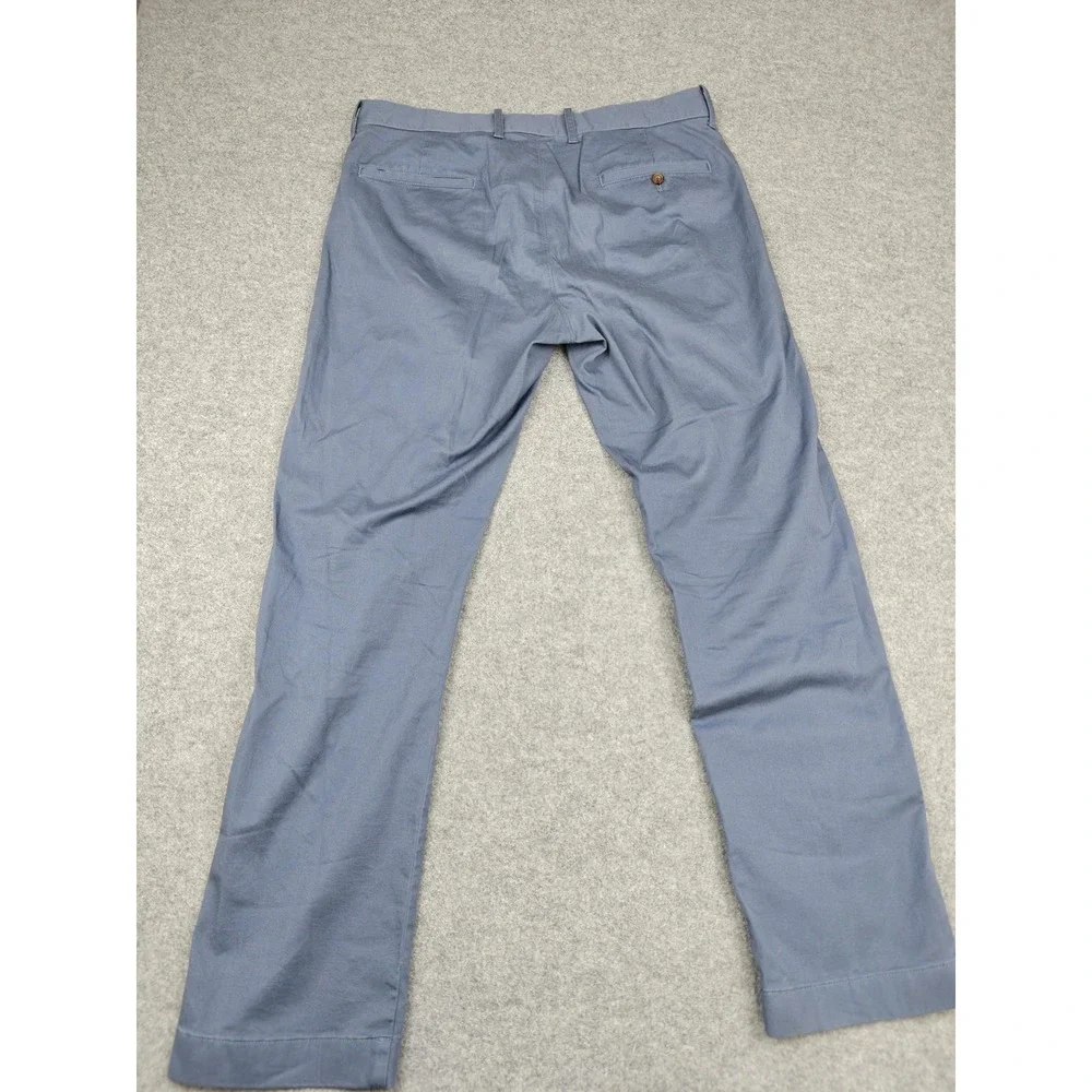 J.Crew‎ Pants Mens 34x32 Blue Flex Straight Chino Stretch Casual Business Office